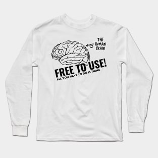 The Human Brain - Free To Use! Long Sleeve T-Shirt